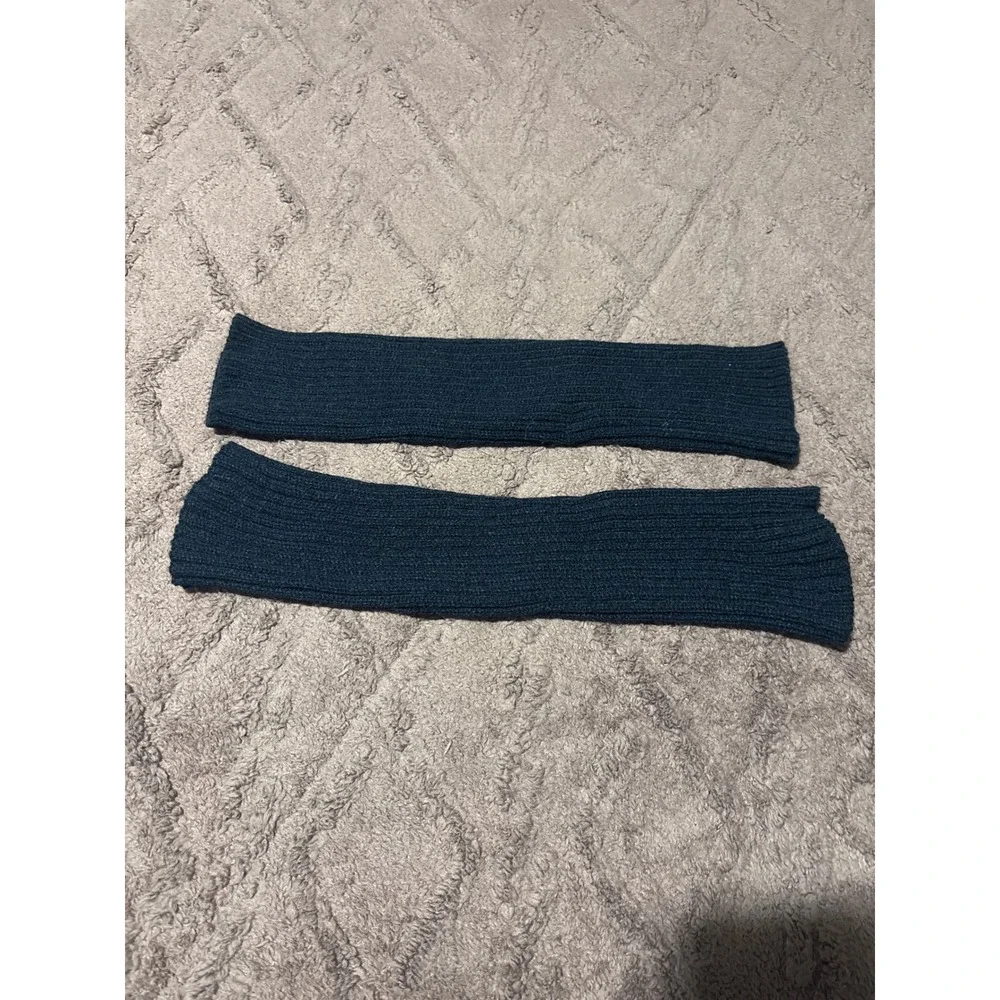 Black Ribbed Knit Leg Warmers Winter Dance Yoga Accessories One Size